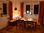 Ferienhaus Mas de Suspiron - Esszimmer abends