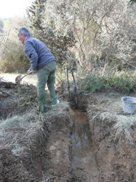 Wasserleitung angebaggert